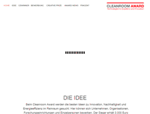 Tablet Screenshot of cleanroom-award.com